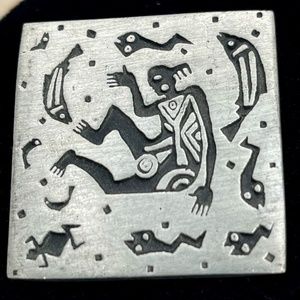 Alice Seely Vintage Pewter Brooch